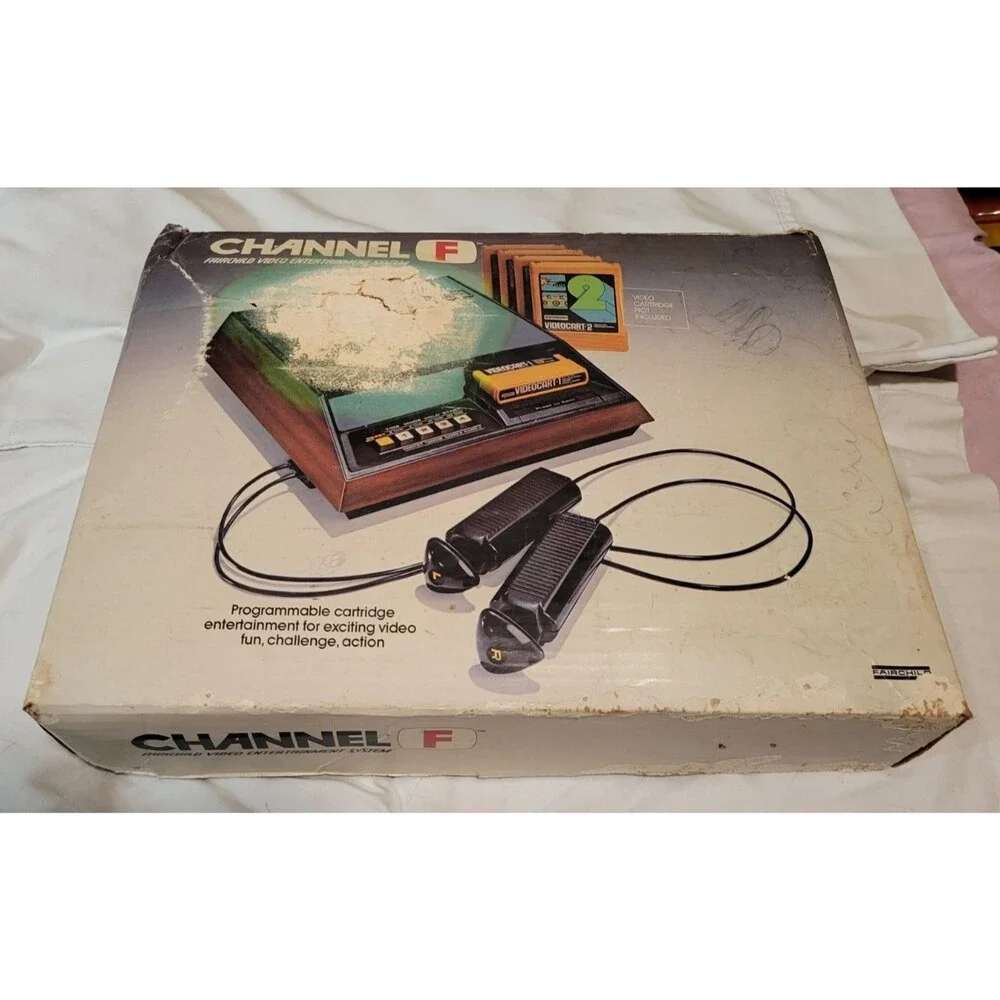 Fairchild Channel F Video Game Console w/ Original Box - Untested/For Parts